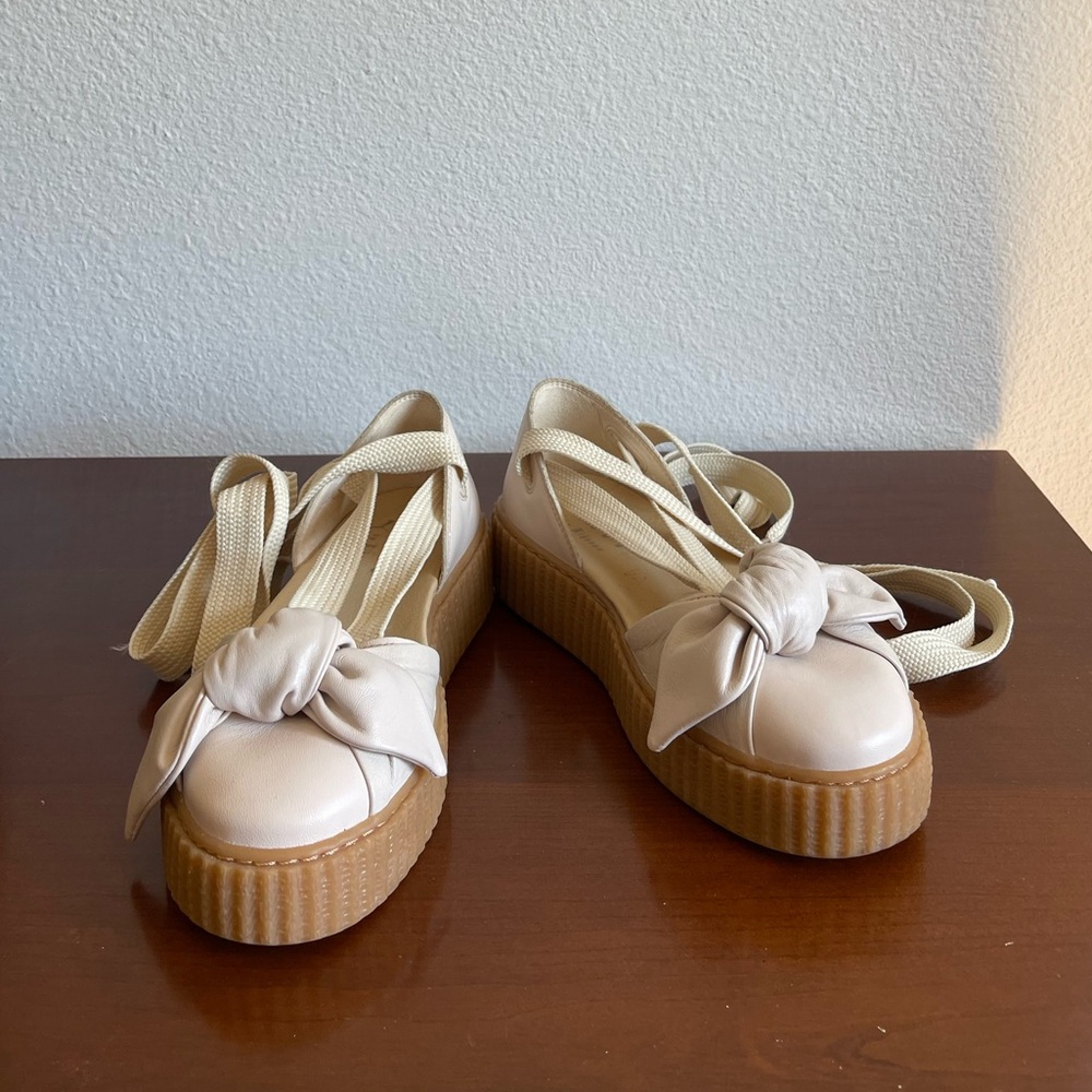 PUMA x FENTY Rihanna Bow Creeper Lace Up Platforms